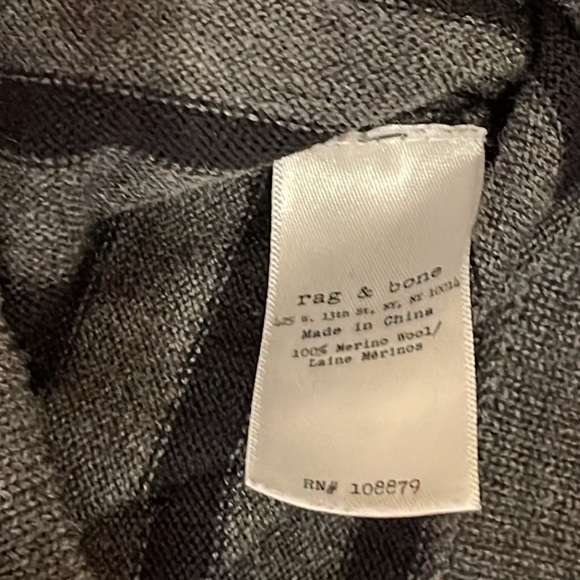 Rag and Bone black and gray striped sweater dress, Small - Picture 3 of 5